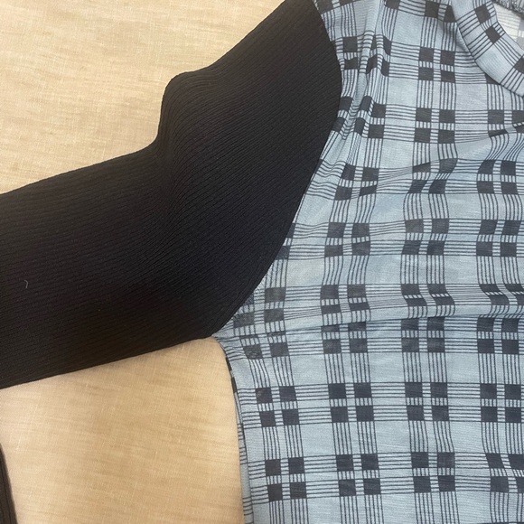 Zara mesh and knit combo long sleeve top - Picture 2 of 2